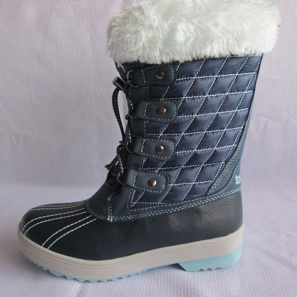 TOTES SHIRLEY TALL GIRLS WINTER BOOTS – DRESS BLUE COOL BLUE - Picture 8 of 16